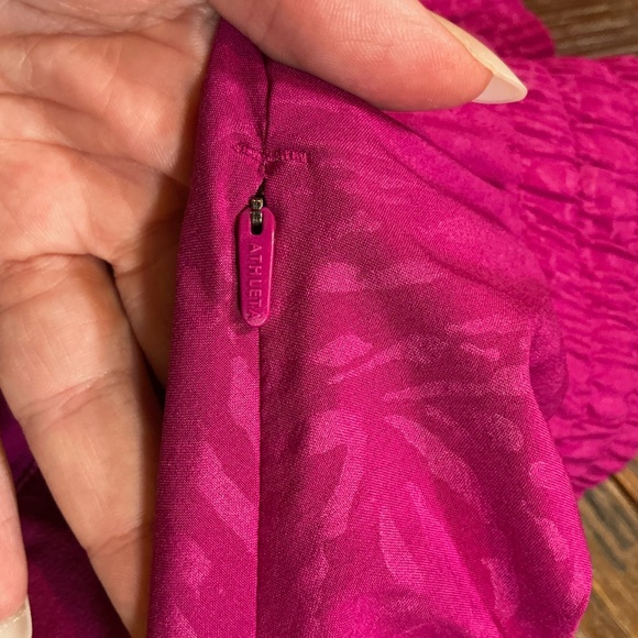 Athleta Printed Mesh Racer Run Shorts 4” Pink Size S - Picture 9 of 14